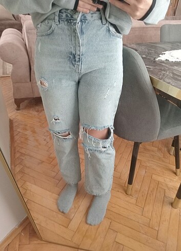 Koton Yırtık Mom Jean