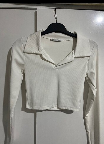 Bershka Yakalı crop