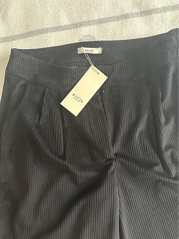 Etiketli batik kadife bol paça pantolon