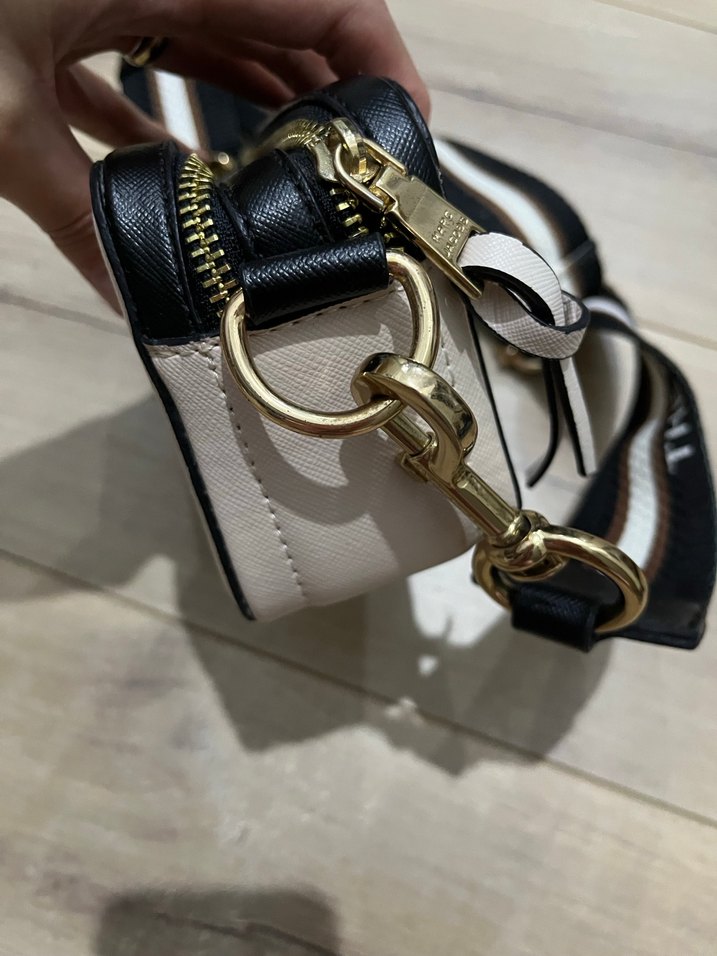 Beyaz Deri Kadın Çapraz Çanta - Görsel 3