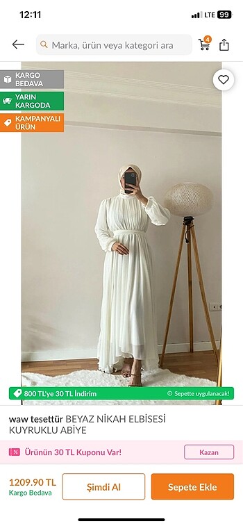 Beyaz nikah elbisesi