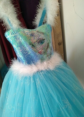 Kız çocuk gelinlik Elsa elbisesi