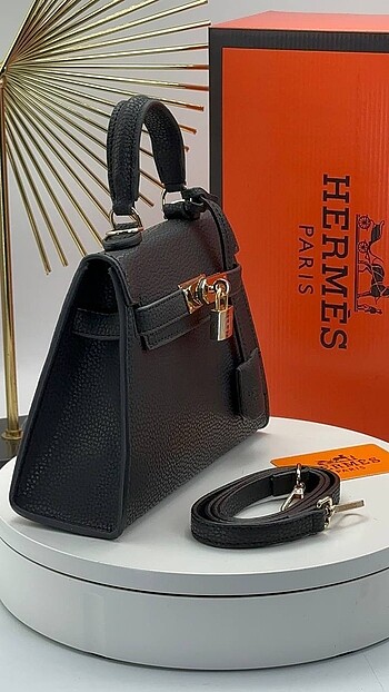 Beden siyah Renk Hermes Mini Model Kadın Kol Çantası
