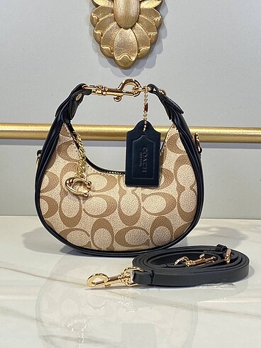 Orijinal Coach Mini Çanta 14x9 cm Suni Deri, İthal Aksesuarlı, Ş