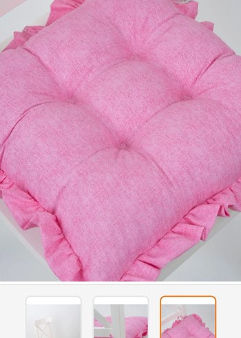 Pembe Bağlama Desenli Modern Minder - Görsel 3