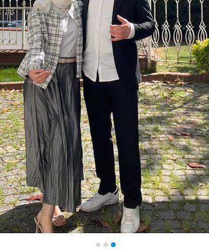 Suud Collection Butik ürünü gri etek