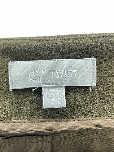 38 Beden haki Renk Twist Midi Etek %70 İndirimli.