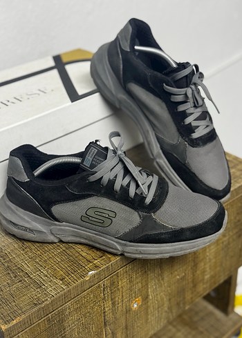 Skechers Gri Erkek Spor Ayakkabı Bağcıklı Sneaker - Görsel 2