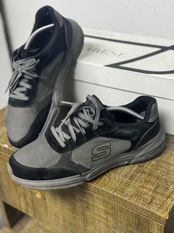 Skechers Gri Erkek Spor Ayakkabı Bağcıklı Sneaker - Görsel 3