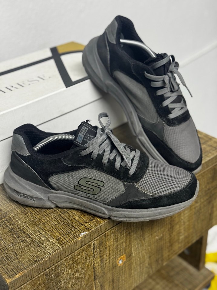 Skechers Gri Erkek Spor Ayakkabı Bağcıklı Sneaker - Görsel 2