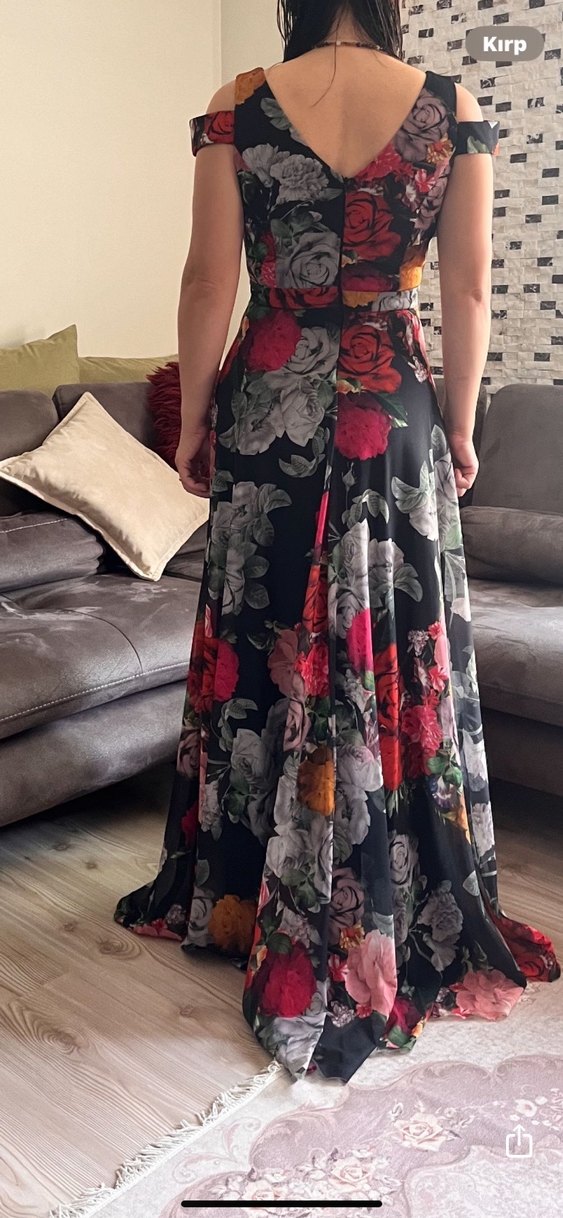 Çiçek Desenli Uzun Bohem Elbise - Görsel 3