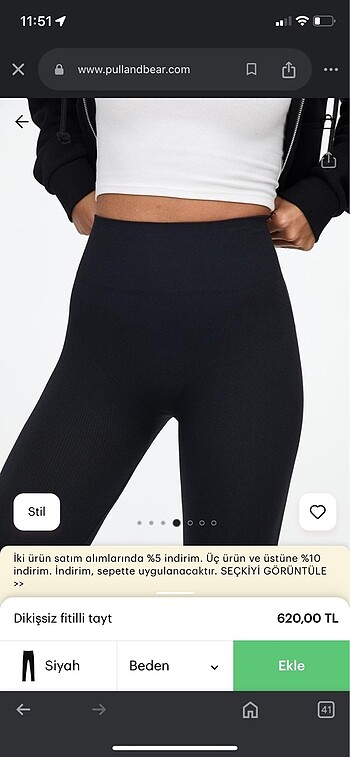 Pull and Bear FİTİLLİ TAYT