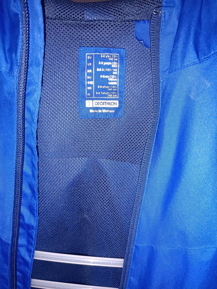 Mavi Fermuarlı Erkek Çocuk Yağmurluk KIPSTA - Görsel 3