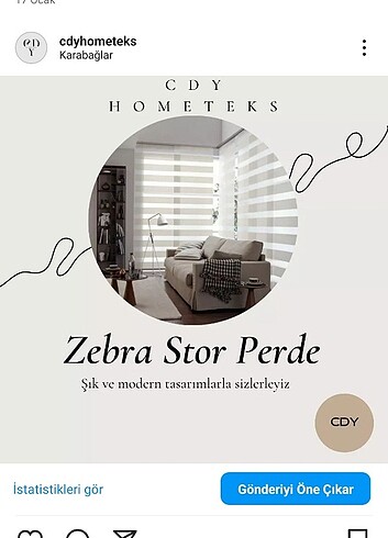 ZEBRA STOR PERDE