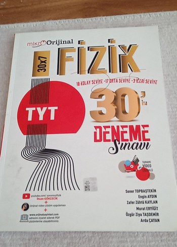 TYT Fizik 30 Deneme Sınavı Kitabı