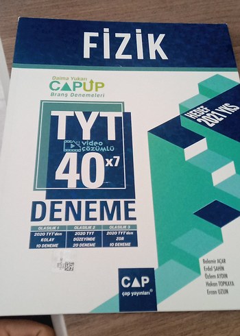 TYT Fizik 40x7 Video Çözümlü Deneme Kitabı