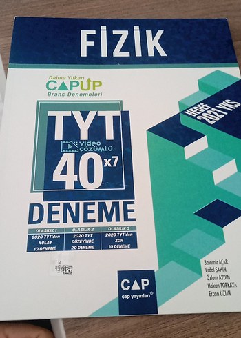 TYT Fizik 40x7 Video Çözümlü Deneme Kitabı