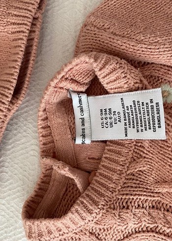 Nakışlı Pembe Kız Çocuk Triko elbise - Görsel 2