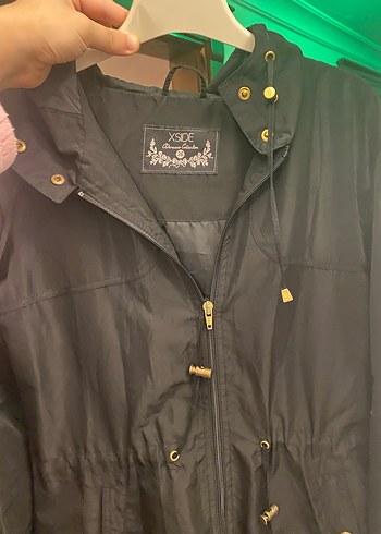 Siyah Düğmeli Midi Kadın kaban ve yağmurluk - Görsel 4