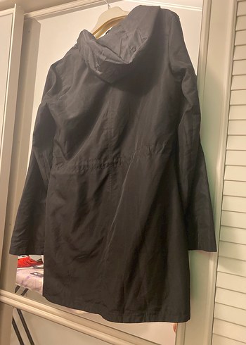 Siyah Düğmeli Midi Kadın kaban ve yağmurluk - Görsel 3