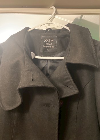 Siyah Düğmeli Midi Kadın kaban ve yağmurluk - Görsel 7