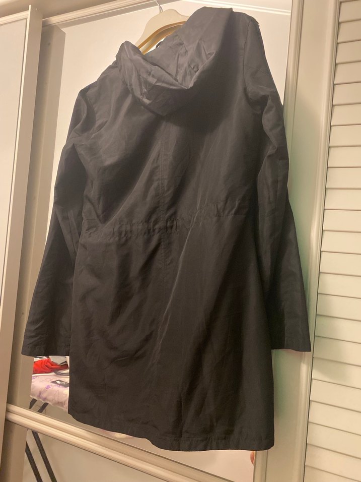 Siyah Düğmeli Midi Kadın kaban ve yağmurluk - Görsel 3