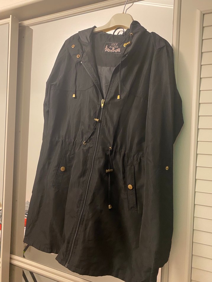 Siyah Düğmeli Midi Kadın kaban ve yağmurluk - Görsel 5