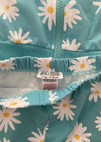 Mavi Papatya Desenli Bebek Takımı - Görsel 3