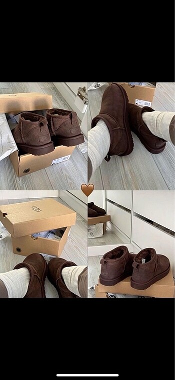 37 Beden kahverengi Renk Ugg mını