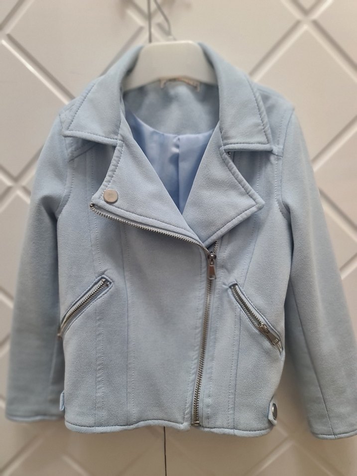 Kız Çocuk Biker Denim Ceket - Görsel 3