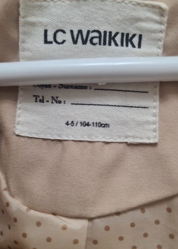 Bej Düğmeli kiz cocuk Trençkot - Görsel 2