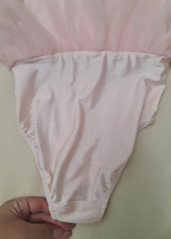 Pembe Uzun Kollu Fırfırlı Kız Elbisesi - Görsel 5