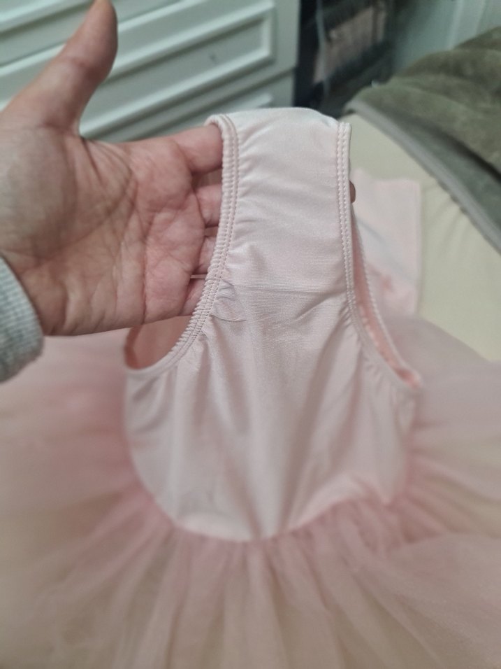 Pembe Uzun Kollu Fırfırlı Kız Elbisesi - Görsel 4