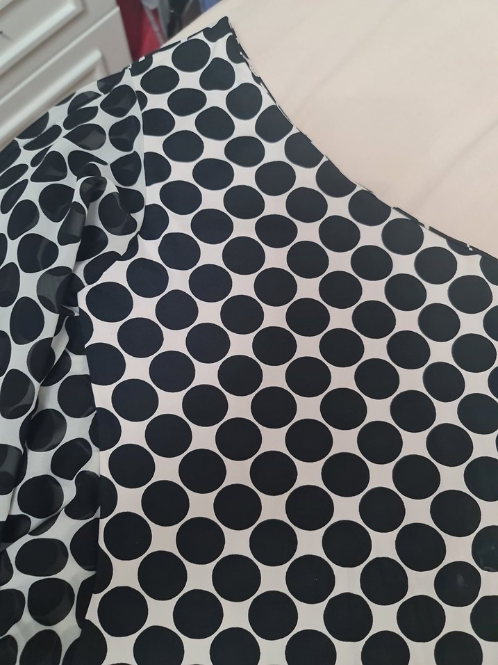 Puantiyeli Siyah mini elbise - Görsel 3