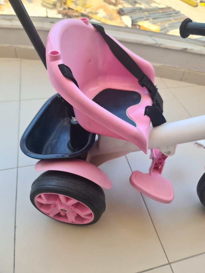 Pastel Pembe Üç Tekerlekli Çocuk Bisikleti - Görsel 4