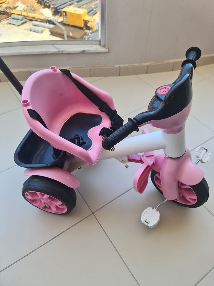 Pastel Pembe Üç Tekerlekli Çocuk Bisikleti - Görsel 2