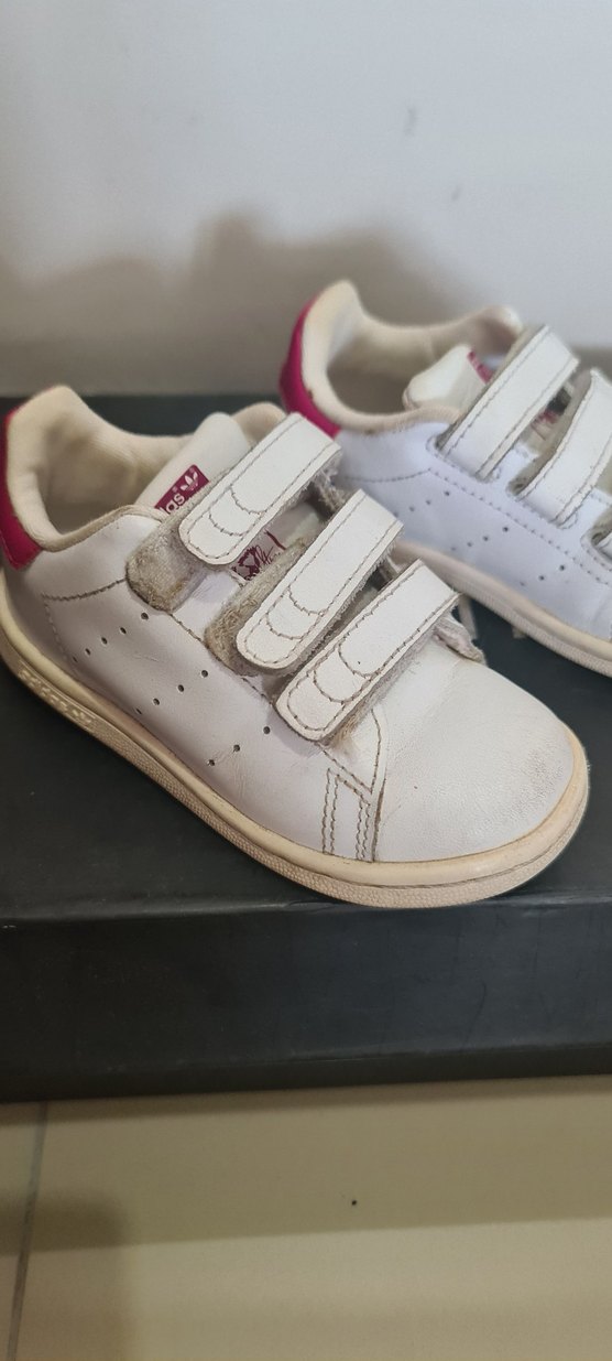 Kız Çocuk Beyaz Cırt Cırtlı Spor Ayakkabı - Görsel 5