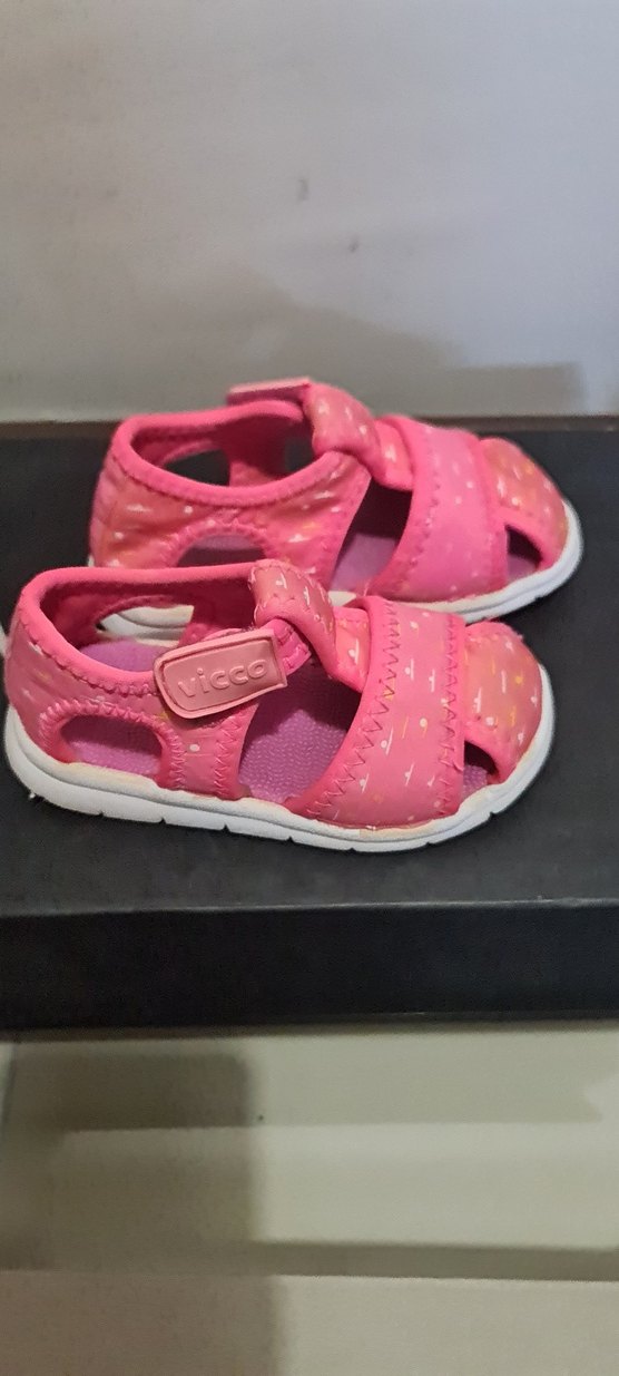 Renkli Bağlama Desenli Kız Çocuk Sandalet - Görsel 2