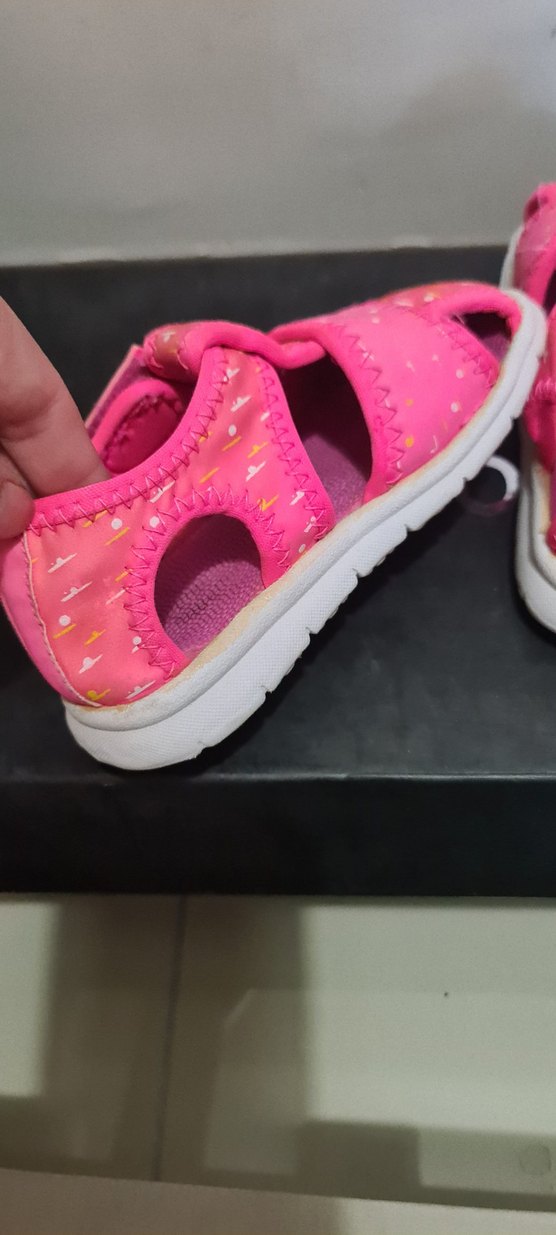 Renkli Bağlama Desenli Kız Çocuk Sandalet - Görsel 3