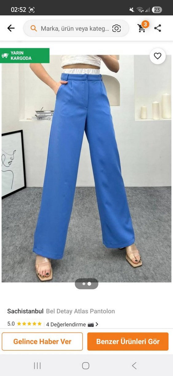 bel detay atlas pantolon - Görsel 2