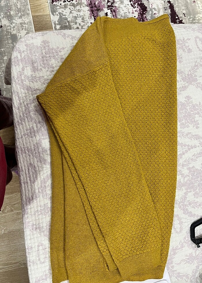 LCW hardal sarısı dokulu kazak - Görsel 3
