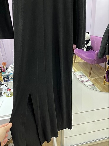 Uzun triko elbise - Görsel 5