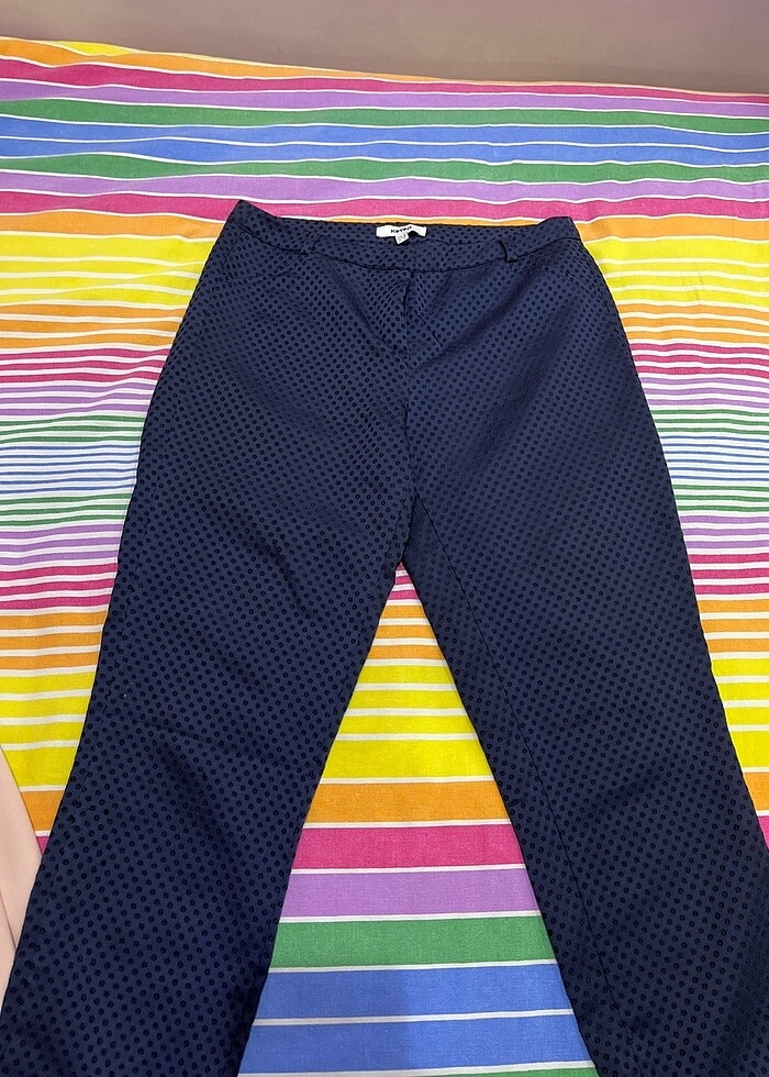 KOTON MARKA KENDİNDEN DESENLİ PANTOLON - Görsel 2