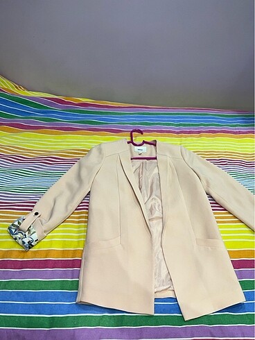 Pudra renk blazer ceket