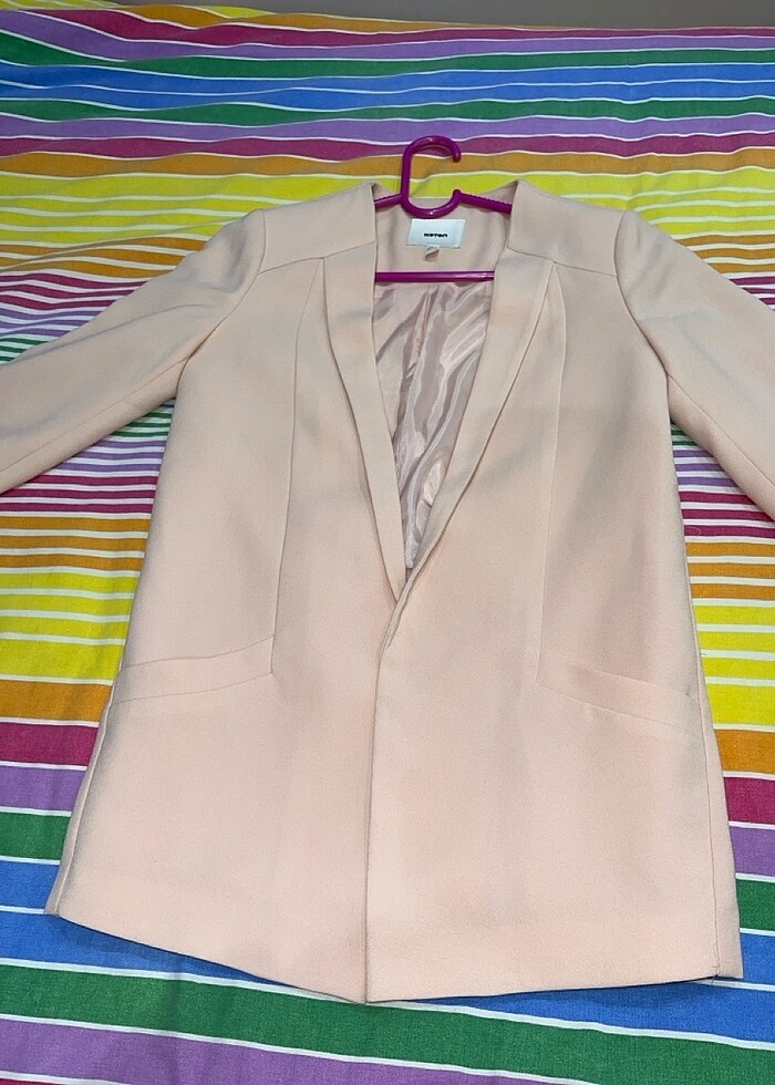 Pudra renk blazer ceket - Görsel 3