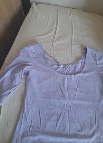 l Beden mor Renk Zara bluz