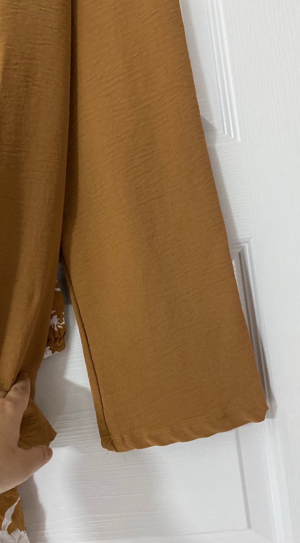 Uzun Kollu, Çiçek Desenli tesettür takım - Görsel 4