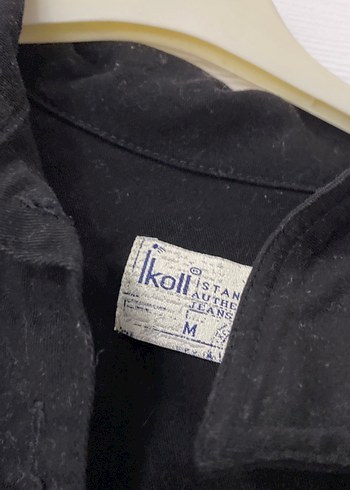 Düğmeli Siyah Uzun Keten Ceket - Görsel 2