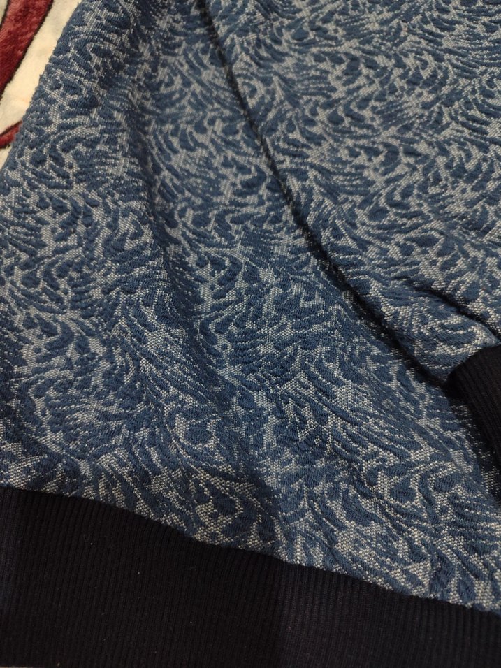 Erkek Mavi Triko Denim Sweatshirt - Görsel 3