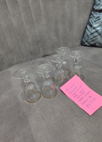 Altın Kenarlı Cam Kadehler Seti - Görsel 4